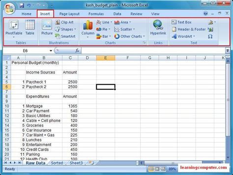 Microsoft Excel Insert Tab Tutorial - Learn MS Excel Insert tab | IT ...