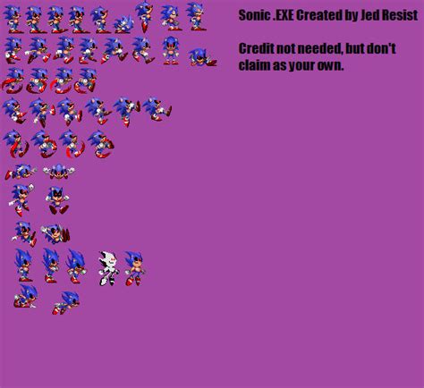Sonic Exe Sprite Sheet By Theunknownskywalker On Deviantart