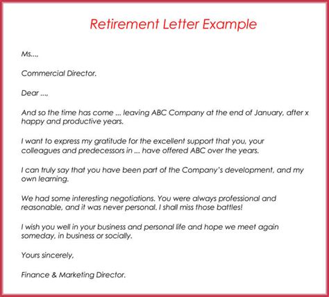 Retirement letter Samples, Examples, Formats & Writing Guide