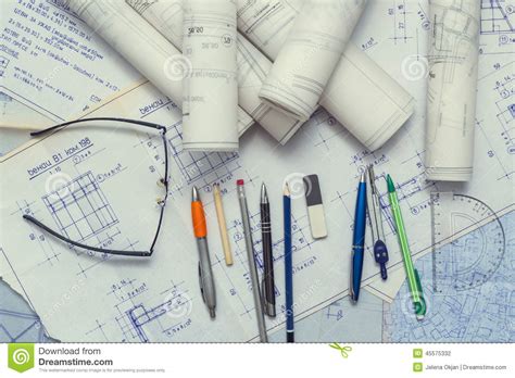 Technical Drawings Royalty Free Stock Image 45575332