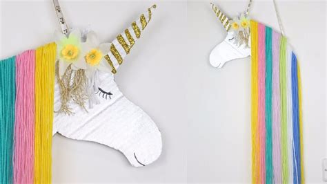 We've talked a lot about diy ideas that make good projects for crafting we've always thought that novelty decor pieces are a neat way to incorporate the things you like have you ever thought about making your kids their very own diy riding horses just like the old. DIY Rainbow Unicorn Wall Decor - Unicorn Hair Clip Holder - YouTube