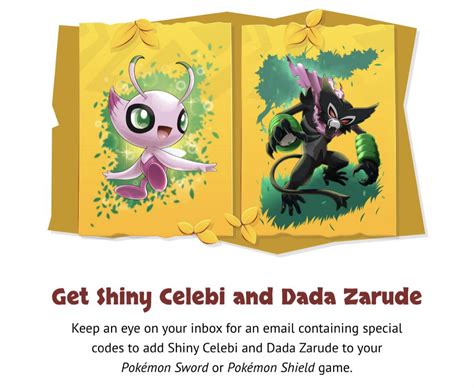The Distributions Of Dada Zarude And Shiny Celebi Will Be Available To
