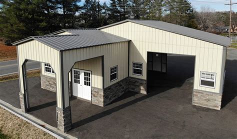 Metal Garage With Boxed Eave Style Roof Metal Garages For Sale