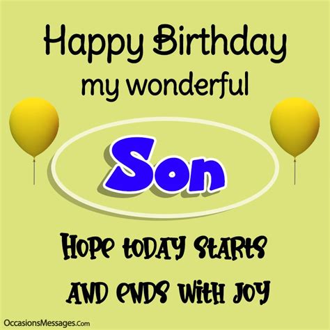 Top Birthday Wishes For Son Happy Birthday Son