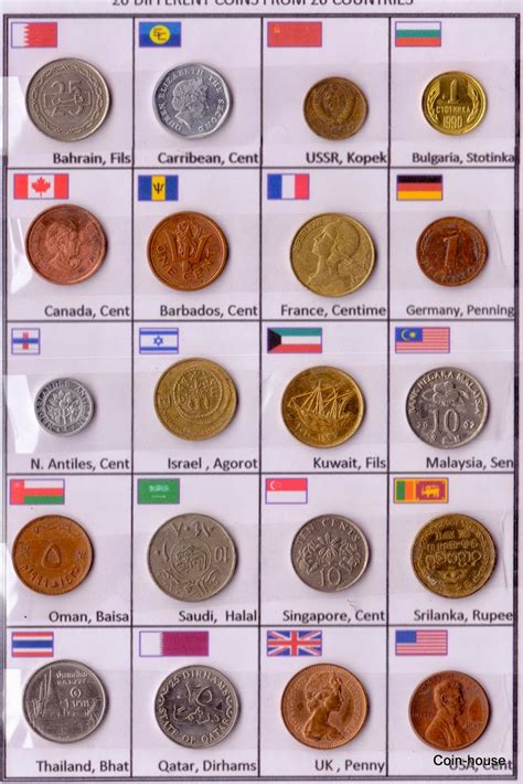 Coin House 20 World Coins From 20 Different Countries