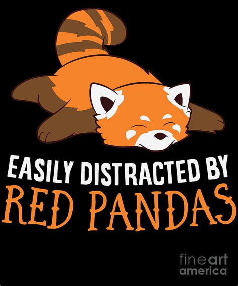 Easily Distracted By Red Pandas Digital Art By Eq Designs Pixels
