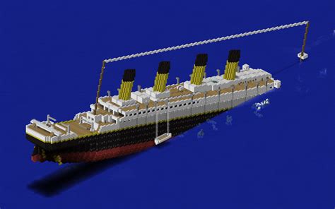 The titanic was a white star line steamship carrying the british flag. Sinking Titanic : Minecraft