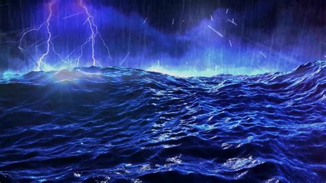Blue Ocean Sea Lightning Storm Youtube
