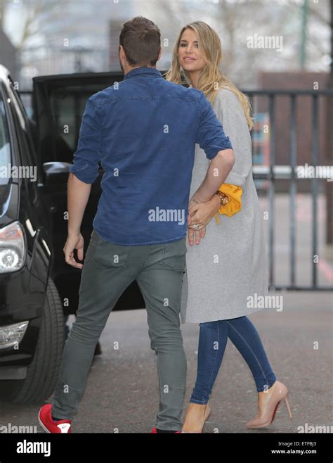 Brian Mcfadden And Wife Vogue Williams Outside Itv Studios Featuring