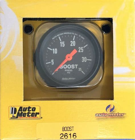 Auto Meter 2616 Z Series Mechanical Boost Gauge 0 35 Psi 2 116 Ebay