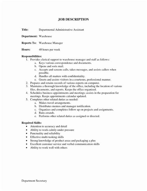 Comprehensive administrative assistant job description. Sales assistant Job Description Resume New Administrative ...