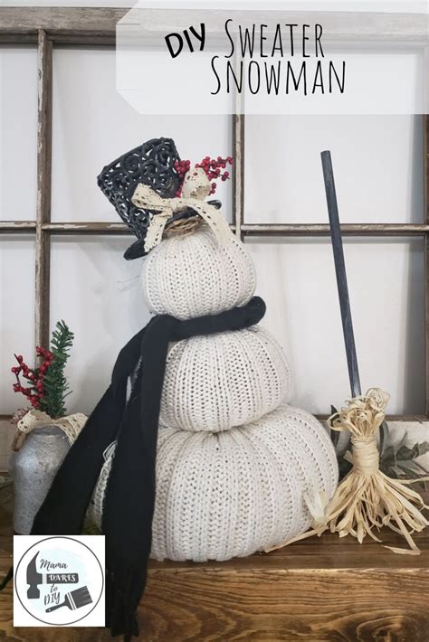 This Precious Little Sweater Snowman Was Made Using A Thrift Store