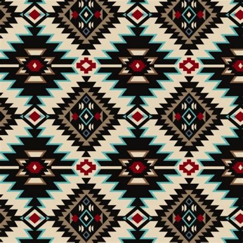 Shadow Diamonds Native American Fleece Fabric Fabric By The Yard
