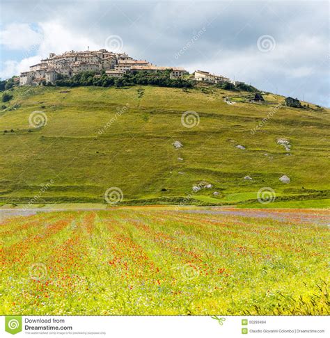 Piano Grande Di Castelluccio Italy Stock Photo Image Of Landscape