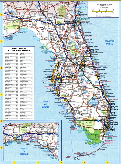 Florida State Wall Map With Counties 48wx Laminated