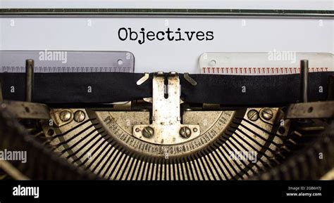 Objectives Symbol The Concept Word Objectives Typed On Retro
