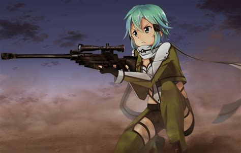 Wallpaper Game Anime Pretty Sniper Asian Rifle Cute