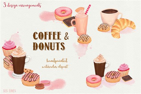 Are you searching for coffee clipart png images or vector? Coffee & Donuts Bakery Clipart By SLS Lines | TheHungryJPEG.com