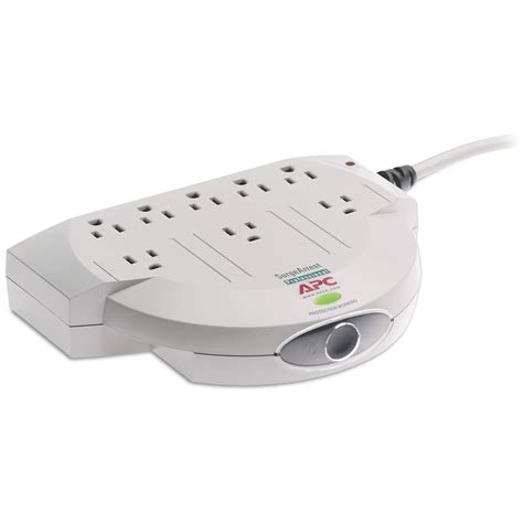 Regleta apc surgearrest 8 oulets 2,4 a #p8u2 quantity. APC PRO8T2 SurgeArrest 8 Outlet Surge Protector Power ...