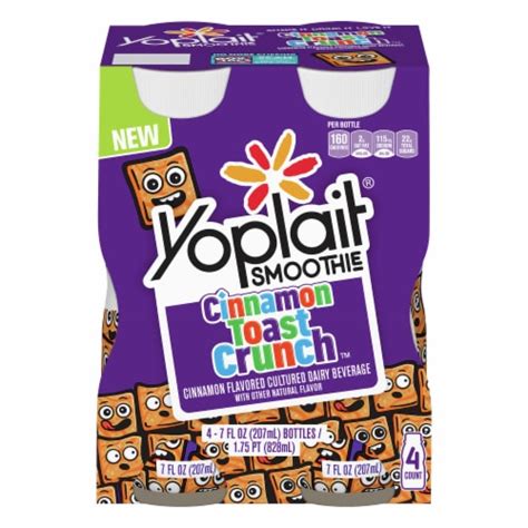 Yoplait Cinnamon Toast Crunch Smoothies 4 Bottles 7 Fl Oz Marianos