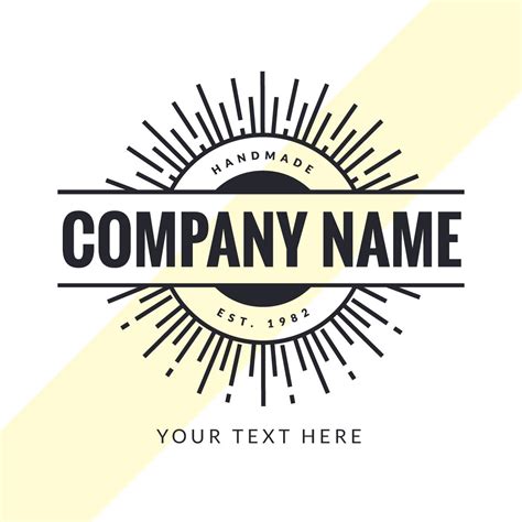 Hipster Sign Logo Template Maker Editable Design