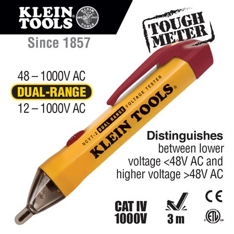 Dual Range Non Contact Voltage Tester Ncvt 2 Klein Tools For