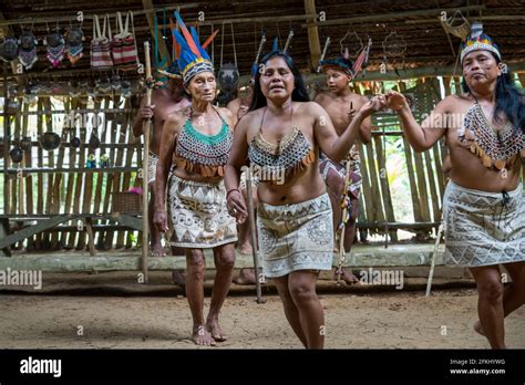 Indigenous Bora Tribe Of The Peruvian Amazon Stock Photo Alamy