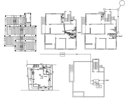 House Construction Working Plan Autocad Drawing Cadbull