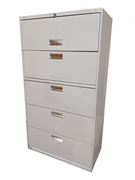 Shop the metal filing cabinets collection on chairish, home of the best vintage and used furniture, decor and art. Hon Putty Metal 5 Drawer Lateral Filing Cabinet - 36 Inch Wide