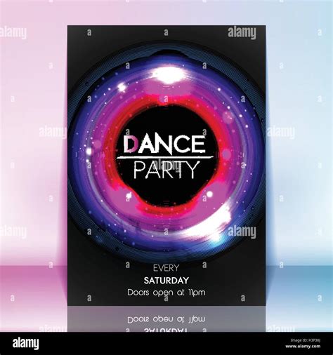Dance Party Poster Design Silhouette Stock Vector Images Alamy