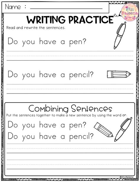 Third Grade Handwriting Practice Sentences Free Thekidsworksheet