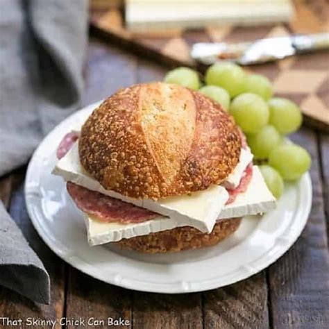 Brie Jam And Salami Sandwich That Skinny Chick Can Bake