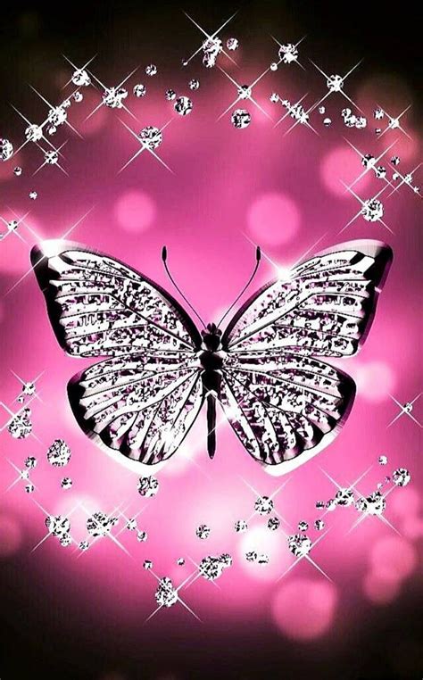 Pink Butterfly By Nawtyangel22 Diamond Butterfly Hd Phone Wallpaper