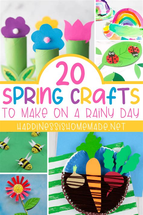 20 Easy Spring Crafts For Kids - Happiness is Homemade