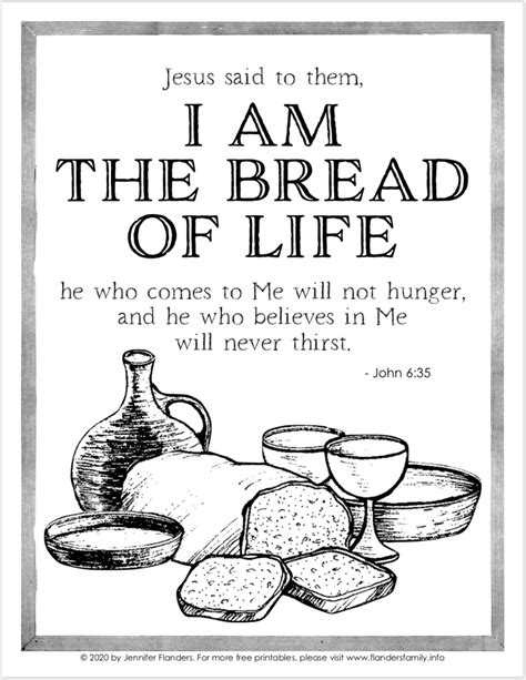 ️jesus Is The Bread Of Life Coloring Page Free Download