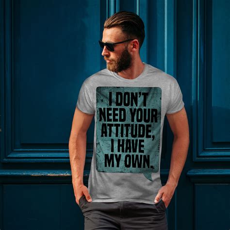 Wellcoda My Attitude Saying Funny Mens T Shirt Have Graphic Design Printed Tee Ebay