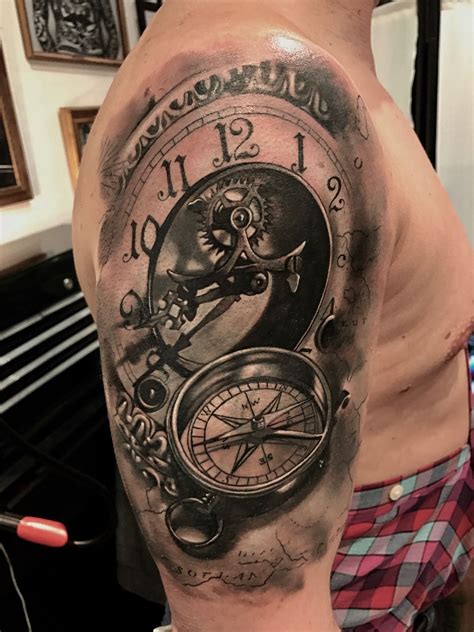 Grey Opaque Clock Cover Up By Lou Bragg Clock Tattoo Clock Tattoo