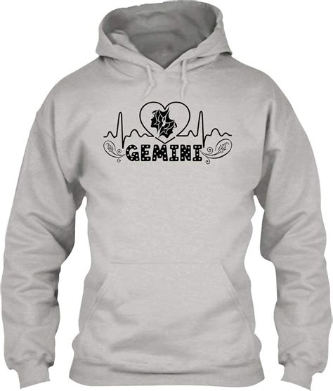 Gemini Heartbeat Hoodies Long Sleeve Pullover Hoodie Clothing