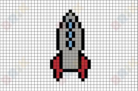 Rocket Ship Pixel Art Pixel Art Pixel Art Design Lego Art