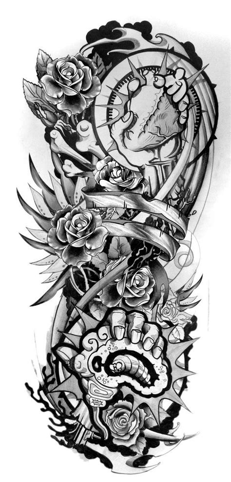 Sleeve tattoo ideas this sleeve borders on contemporary art. Sleeve Tattoo Designs Drawings On Paper Design Sleeve ...