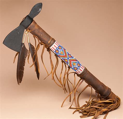 Old Style Antiqued Beaded Tomahawk 16 T96 Mission Del Rey Southwest