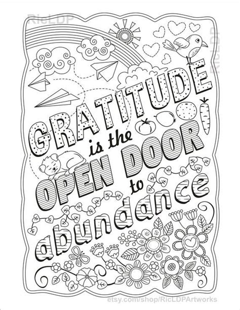 thankful  gratitude coloring pages  designs
