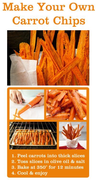 Thank goodness there are only three ingredients! Make your own healthy Carrot Chips | Food, Recipes ...