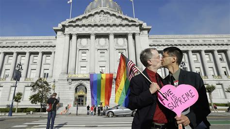 Large Crowd Gathers In San Francisco Across The United States To Celebrate Historic Same Sex