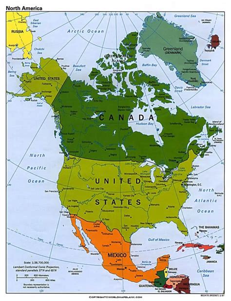 Map Of North America Political World Map Blank And Printable