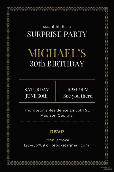 Free Surprise Birthday Party Invitations Printable
