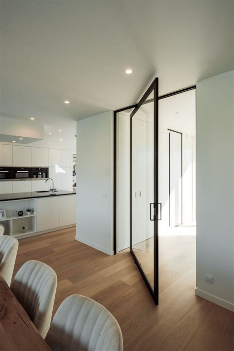 Glass Pivot Door With Black Aluminium By Anywaydoors Created With
