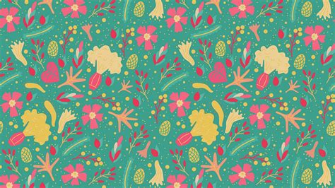 Download Wallpaper 2048x1152 Flowers Pattern Patterns