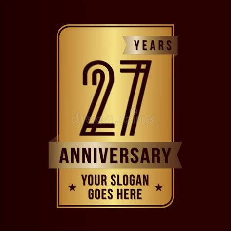 27 Years Celebrating Anniversary Design Template 27th Logo Vector And
