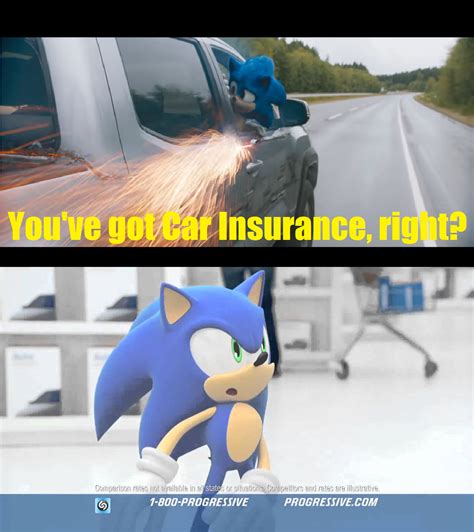 Sanic looks for death insurance. (OC) Sonic Sez: get car insurance! : SonicTheHedgehog